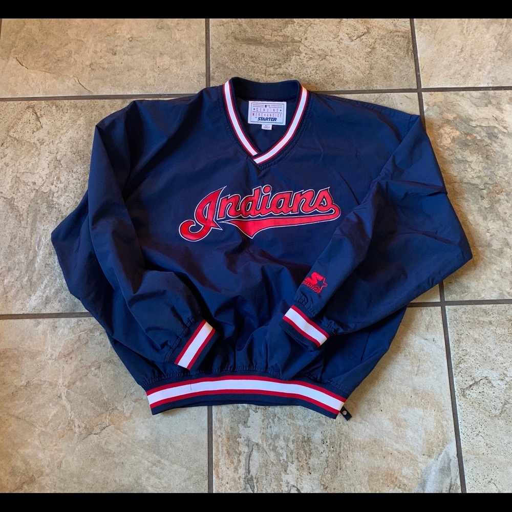 Indians Starter Windbreaker Jacket Size L